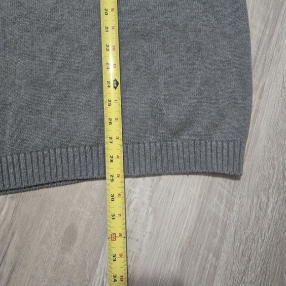 Tommy Hilfiger Vintage Knitted Sweater Unisex L/XL Retro 90s Y2K Gray Cotton - Picture 9 of 11